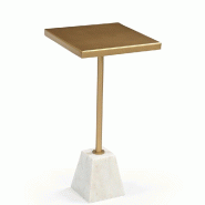 Présentoir Minea white pied en marbre 25x25x50cm