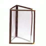Protège menu 3 volets A4 PVC bordure vert