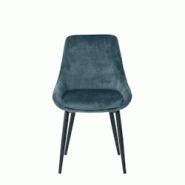 SIT Möbel Lot de 2 chaises en velours | Accoudoirs Supposed | Revêtement en velours bleu | Pieds en métal noir | L 48 x P 57 x H 84 cm - multicolor SIT Möbel Lot de 2 chaises en velours | Accoudoirs Supposed | Revêtement en velours bleu | Pieds en métal noir | L 48 x P 57 x H 84 cm - multicolor