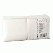 Starpak 500 serviettes, 1 pli 1/4 32 cm x 32 cm blanc - blanc 90283
