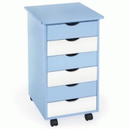Tectake Caisson de bureau à roulettes en bois 65x36x40cm bleu - 400925 - bleu Bois manufacturé 400925 Tectake Caisson de bureau à roulettes en bois 65x36x40cm bleu - 400925 - bleu Bois manufacturé 400925