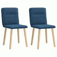 VidaXL Chaises à manger lot de 2 bleu tissu Modèle Jarnelis - 4101228