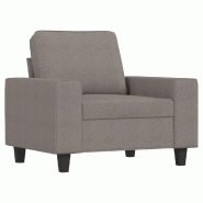 VidaXL Fauteuil Taupe 60 cm Tissu Modèle Flex Confort - Matériau naturel 359382