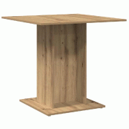 VidaXL Table à manger chêne artisanal 80x80x75 cm bois d'ingénierie Modèle Boréal Ligne Élite - 855811