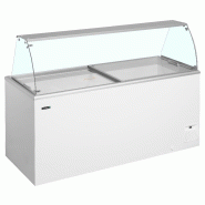 Vitrine glacier négative capacité 14 bacs de 5 l + 2 de 2,5 l -23 à... - ida600-w1+
