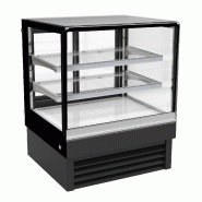 Vitrine réfrigérée d'exposition vitre droite noir de 270l long... - P7450.0820