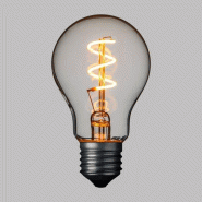 Ampoule LED à filament spirale vintage pour guirlande 36V basse tension 0.4W blanc chaud verre Lotti - transparent 8024199056060