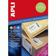 Apli 400 étiquettes blanches ultra-adhésives, format 105 x 148 mm (100 feuilles A4 / cdt) - 8410782117858