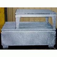 Bac rétention acier - 1000 l avec rehausse Bac rétention acier - 1000 l avec rehausse