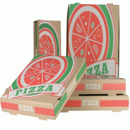 Boîte Pizza NOVABOX 40x40x4cm - Format XL Kraft Brun Haute Densité - Rigide & Isotherme - Spécial Pizzas Familiales et Plaques Traiteur - Lot de 10
