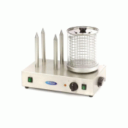 Chauffe-Saucisses Ø20×24 cm avec 4 Pointes - Professionnel Inox