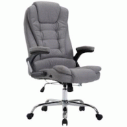 CLP Fauteuil de chef Thor en tissu Gris - gris textile 192149308 CLP Fauteuil de chef Thor en tissu Gris - gris textile 192149308