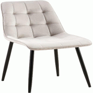 Décoshop26 - Chaise de salle à manger x1 coutures décoratives carrées en velours gris cadre métal noir 10_0007201 - gris métal 3000265987945
