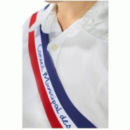 écharpe tricolore imprimée pour jeune élu
