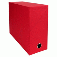 Exacompta Lot de 5 Boîte transfert Papier toilé en carte 15/10e, dos de 120, coloris rouge - 3130630894254_0
