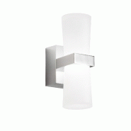 Fabas Luce Applique Murale Led Intégrée Iglesias 8W 720Lm 3000K Blanc Chaud Chrome Ip44 - Design Moderne En Métal Et Méthacrylate Classe Ii 230V -