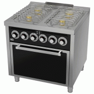 Fourneau à gaz professionnel gamme basic 4 feux vifs avec four élec... - PCB4F750HE