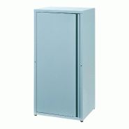 Helloshop26 - Armoire étagère meuble de rangement métallique acier 88 x 40 x 35 cm bleu gris 03_0008902 - gris métal 3000224404667