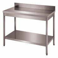 ITALCONCEPT L2G Table Adossee Demontable Inox 304, 850 x 1400 x 700mm - 3616350021045