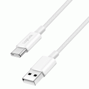 LogiLink Câble USB 2.0, USB-A - USB-C, 1,5 m, blanc - blanc 4052792077803
