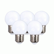 Lot de 5 ampoules led opaque e27 50 lm ~ 7 w