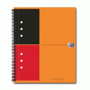 Oxford Lot de 5 Cahier Activebook rel. Intégrale A5+ 160p./80 feuilles 80g/m², ligné 6mm, avec intercalaires - 3020120014128