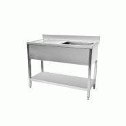Plonge evier avec sous tablette 1000 x 600 x 950 mm - STSK106L