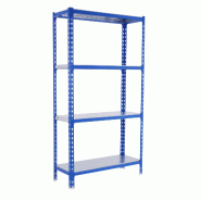 SimonRack Rayonnage métallique, 1500x1000x300 mm, 4 niveaux, tablette métallique, 180 kg au point de flexion, Bleu/Galvanisé - Simonclick - métal