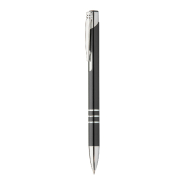 Stylo à bille en aluminium - encre bleue - couleur noire - 14g Stylo à bille en aluminium - encre bleue - couleur noire - 14g