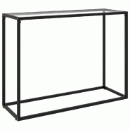 VidaXL Table console Transparent 100x35x75 cm Verre trempé Modèle Zenith Vintage Plus - 322811