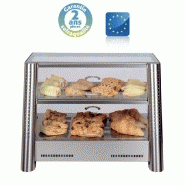 Vitrine chauffante - 2 niveaux n60inox Vitrine chauffante - 2 niveaux n60inox