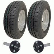 145R10 Trailer Kit High Speed Road Legal Journey Wheels ALKO Stub Axles 750kgs 145R10 Trailer Kit High Speed Road Legal Journey Wheels ALKO Stub Axles 750kgs
