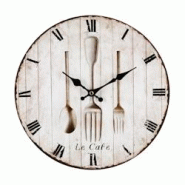Atmosphera Pendule murale en Bois D 28 cm - beige 3560239540250 Atmosphera Pendule murale en Bois D 28 cm - beige 3560239540250