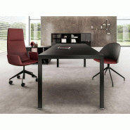 Bureau de direction avec structure périmétrale en aluminium et plan en verre No-Print Bureau de direction avec structure périmétrale en aluminium et plan en verre No-Print