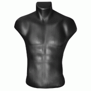 Buste à poser homme noir - H60cm - Polypropylène léger et résistant