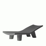 Chaise longue design LOW LITA - gris éléphant