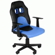 CLP Fauteuil de bureau Fun pour enfants Noir / Bleu - bleu polyester 1916975101 CLP Fauteuil de bureau Fun pour enfants Noir / Bleu - bleu polyester 1916975101