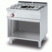 Cuisinière Paellero avec flamme pilote sur compartiment ouvert. Structure en acier inoxydable. Dimensions 80x70,5 h 90 cm. Modèle PA-78G - 1823