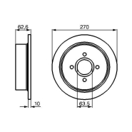 Disque de frein Bosch 0986478672 - boîte de 2 - arrière - plein - 4 trous - épaisseur 10 mm Disque de frein Bosch 0986478672 - boîte de 2 - arrière - plein - 4 trous - épaisseur 10 mm