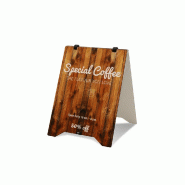 Exposiciónate Chevalet stop trottoir Grab & Grip A2 ZPGA2 - blanc Bois manufacturé 8596052210853