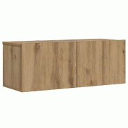 Helloshop26 - Meuble TV mural tendance pratique 80 x 30 x 30 cm en bois d'ingénierie chêne artisanal 02_0050711 - Bois massif 3000236521949