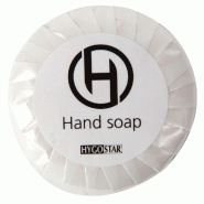 HYGOSTAR Savon pour hôtel emballé individuellement Blanc rond Ø 4 cm 50 pièces plissées - 556218