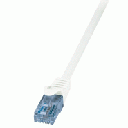 LogiLink Professional Câble Patch EconLine, cat.6A, U/UTP, 3,0 m, blanc, 3 m - blanc 4052792044652