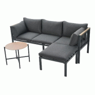 Merax salon de jardin, 4 personnes, gris - gris métal N634P0016G