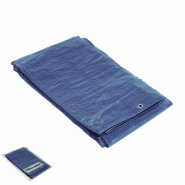 Saturnia Bâche étanche renforcée, 2 x 3 mètres (env.), avec œillets métalliques, bâche de protection durable, bleue. - plastique 8435231911368