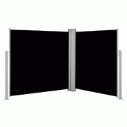 VidaXL Auvent latéral rétractable Noir 100 x 600 cm Modèle Solaris Terrasse - 48442