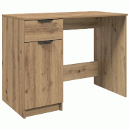 VidaXL Bureau chêne artisanal 100x50x75 cm bois d'ingénierie Modèle Milan Minimal - 856996