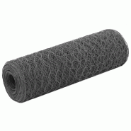 Vidaxl grillage acier avec revêtement en pvc 25x0,5 m gris 143273 Vidaxl grillage acier avec revêtement en pvc 25x0,5 m gris 143273