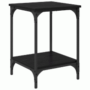 VidaXL Table basse Chêne noir 40 x 40 x 55 cm Bois d'ingénierie Modèle Brillant - 881898