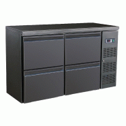 Arrière bar réfrigérée noir 4 tiroirs l1462mm 7450.0317 COMBISTEEL